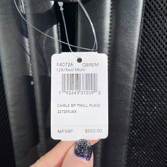 Coach Charles Backpack Twill Plaid Print main image 7